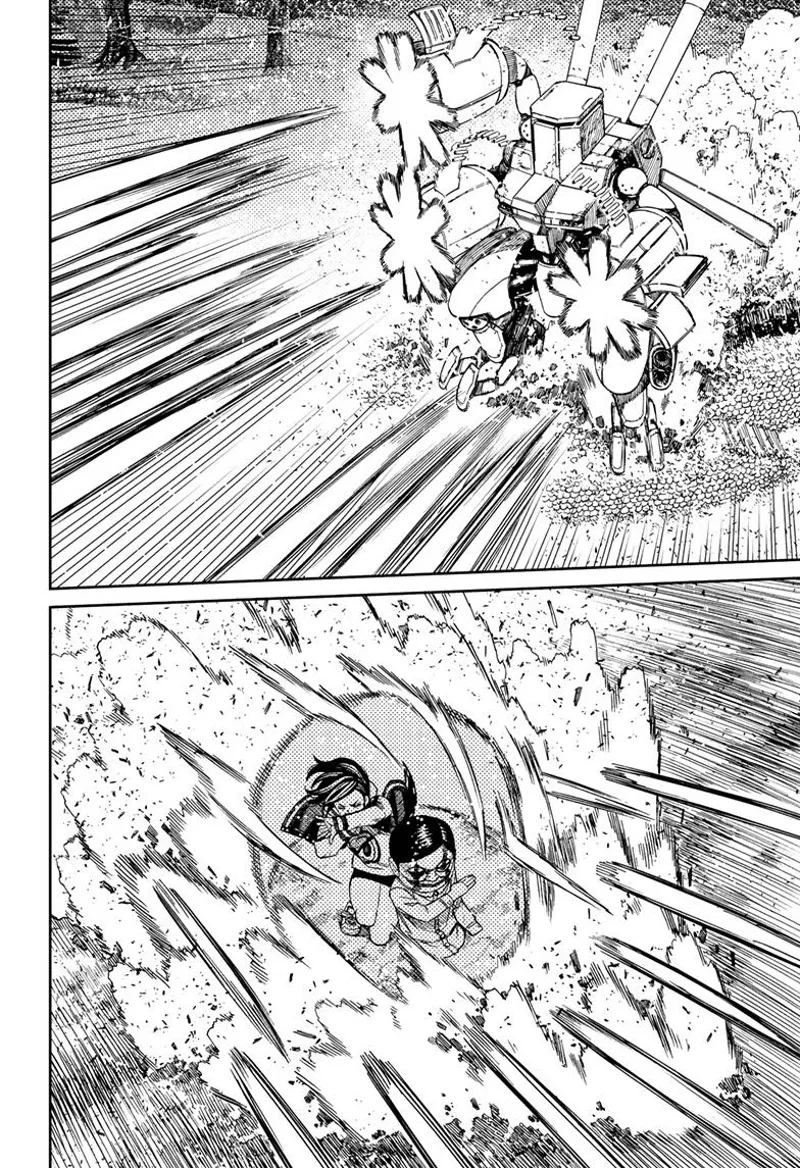 The robot alien fires more bullets at them, but Serpo's barrier remains intact.