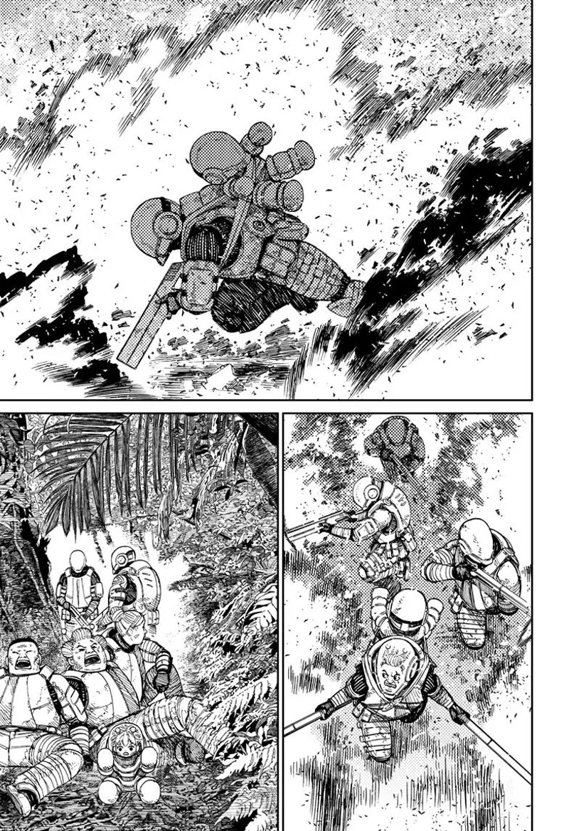 The older woman is also a soldier, and they escape with the kid and the other two younger soldiers.