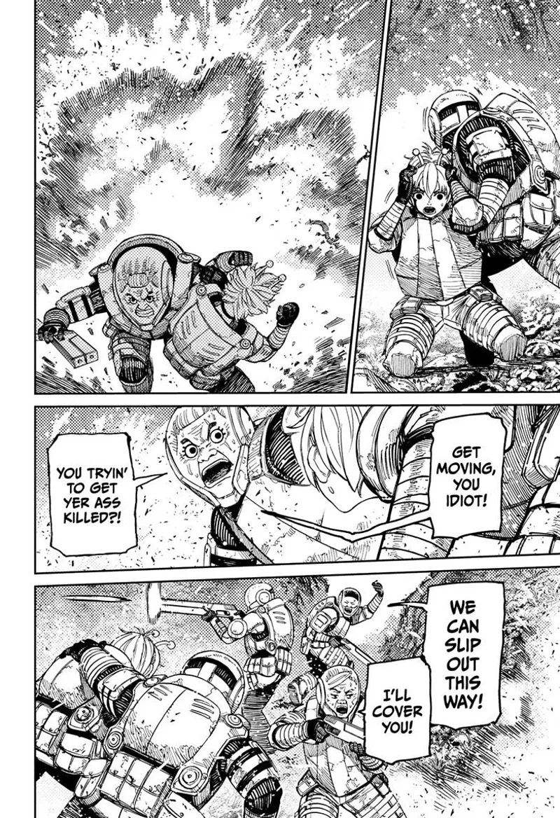 Ms. Banga picks up Vamola and rescues her. They try to escape while covering each other's backs.