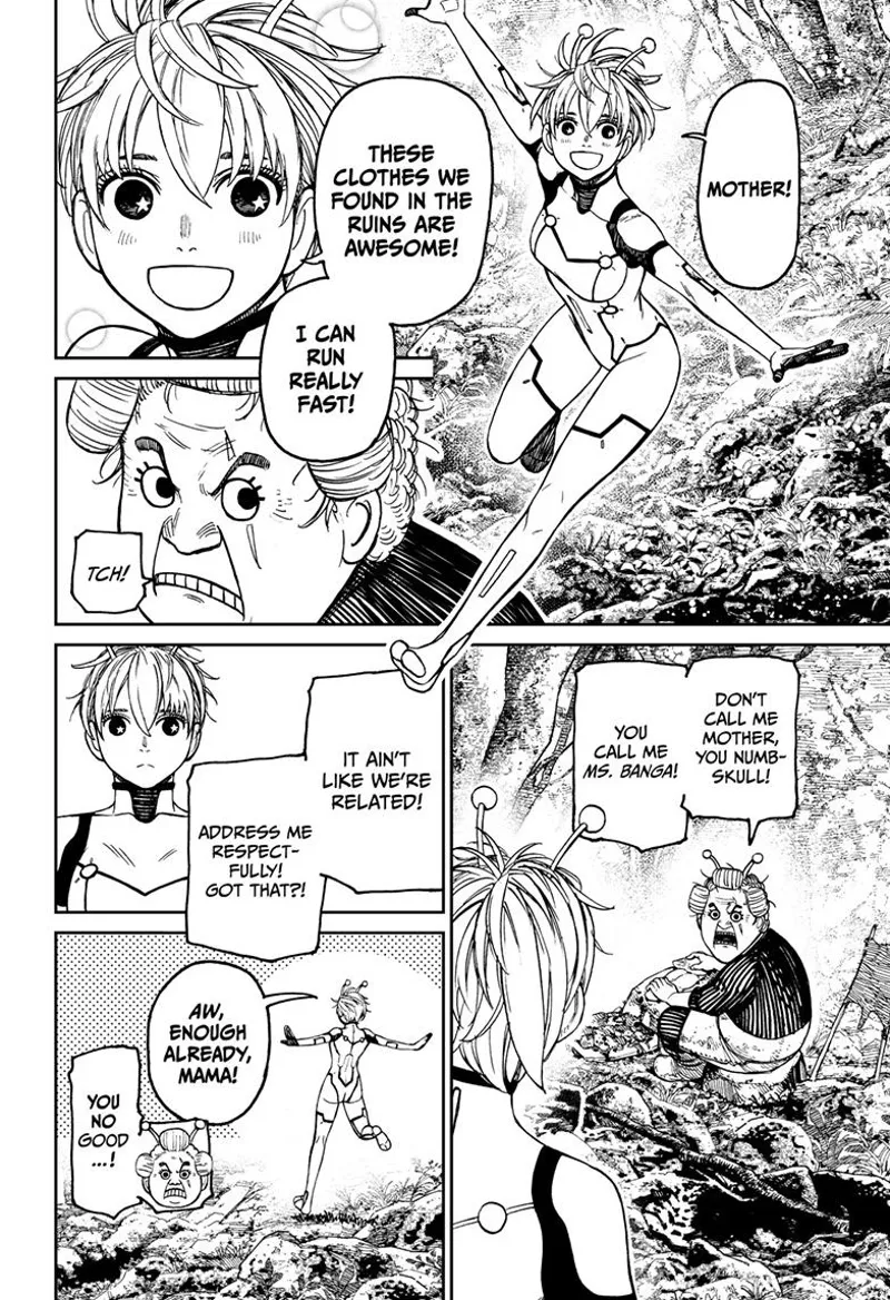 Vamola tells her foster mother, Ms. Banga, that she found a cloth in the ruins and that she can run freely with it.