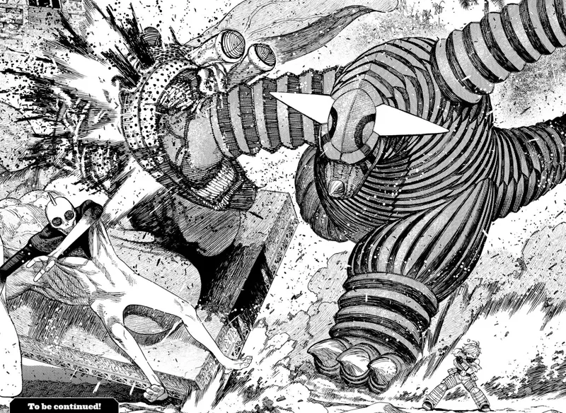 The Kaiju suddenly appears and punches Big Mama in the face.