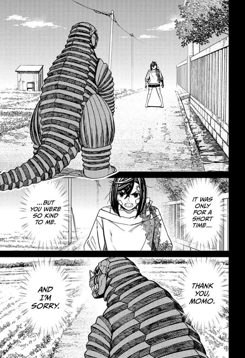 Momo gets mad at Vamola and sends her away. Vamola turns around and leaves.