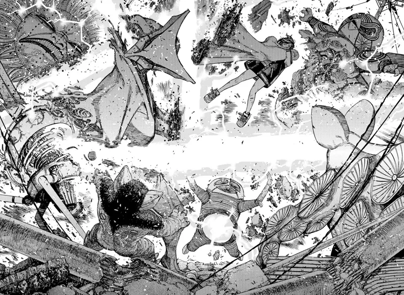 A powerful bolt of electricity suddenly decimates the surrounding aliens.