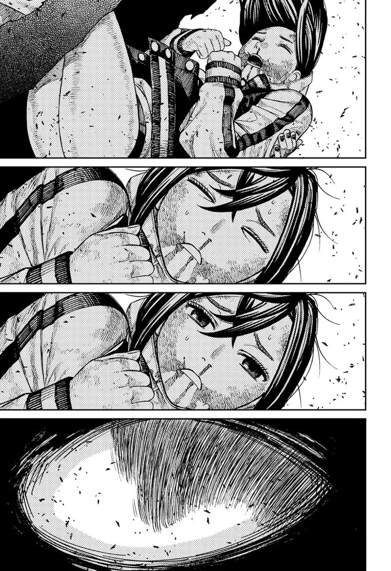 Momo falls and slowly opens her eyes.