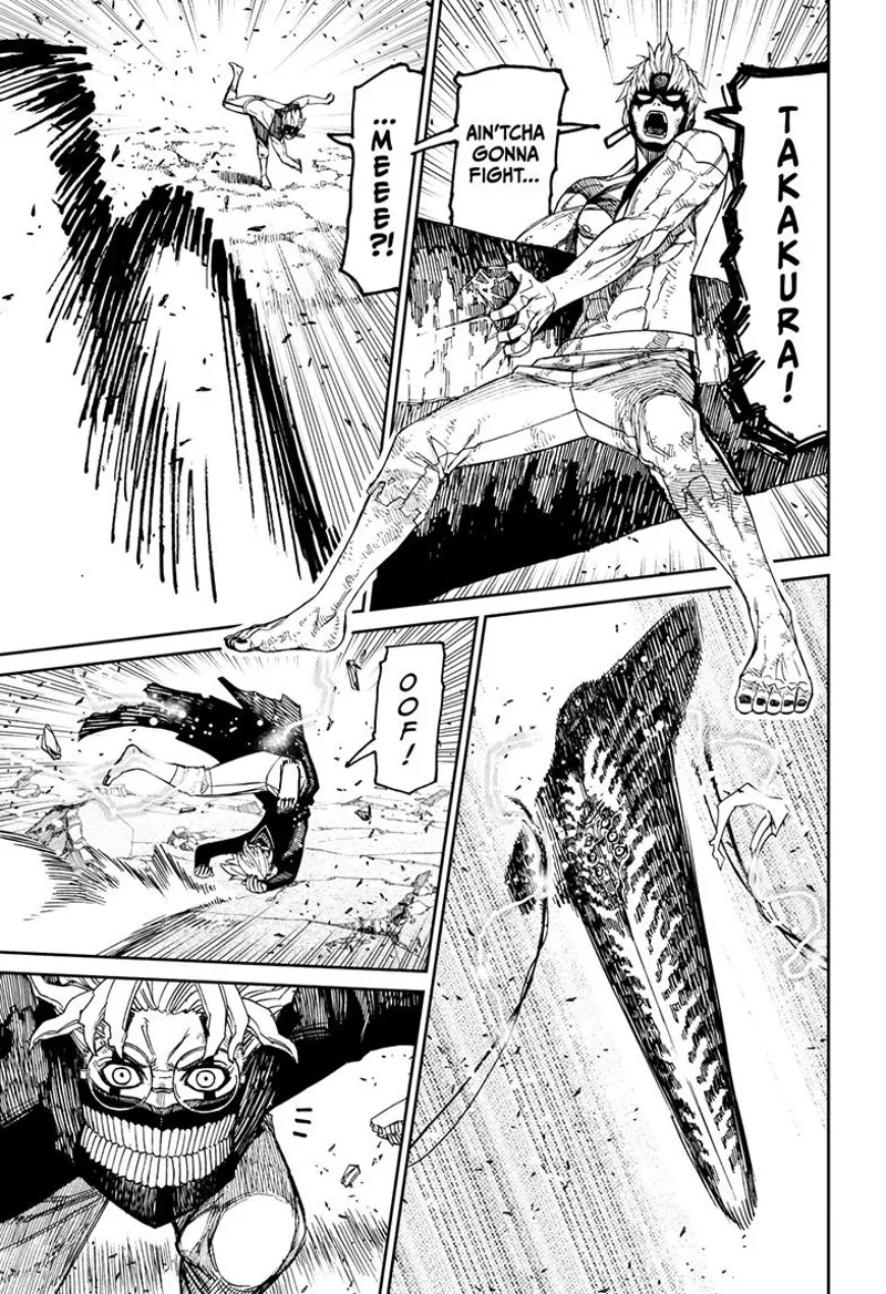 Evil Eye gets mad and calls out Okarun to fight him.