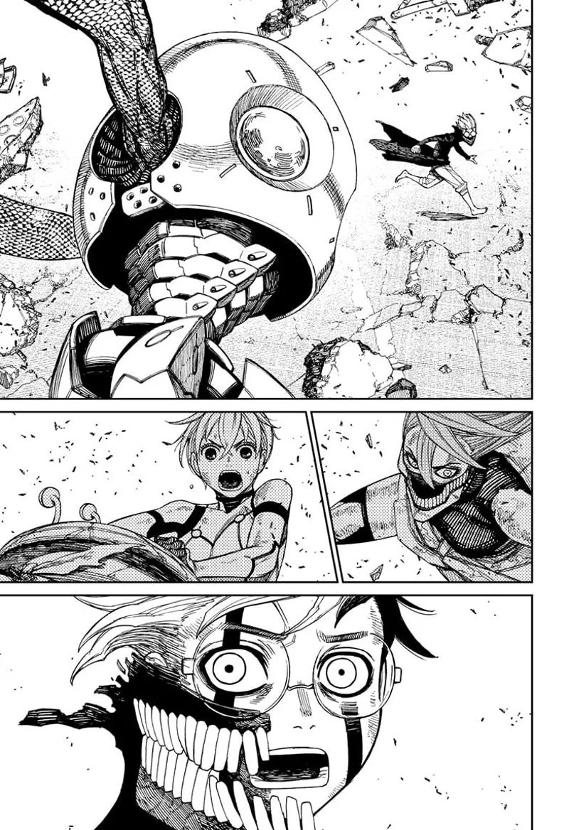 Curse Okarun, cursed Aira, and Vamola are shocked that Momo suddenly disappears.