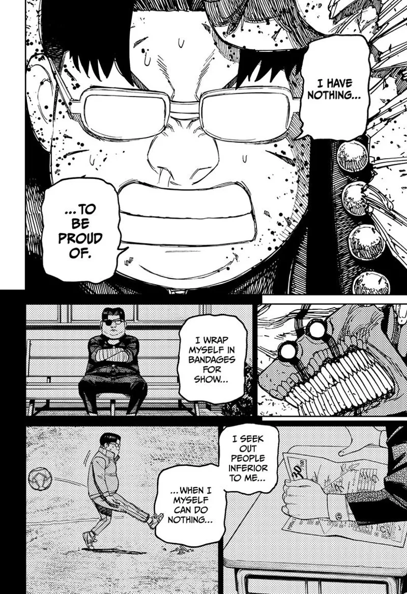 Kinta recalls his past when he wrapped his arms with a bandage, covered his eyes with an eye patch, and scored low on exams.