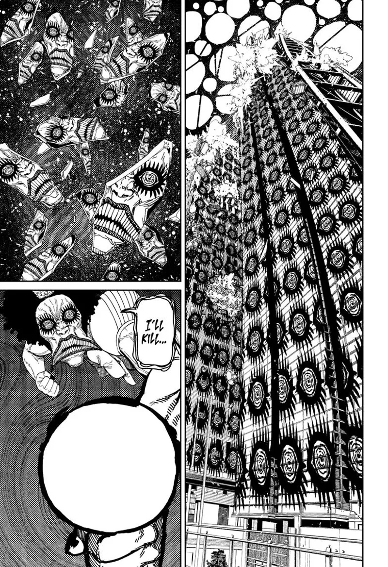 Reiko's eyes suddenly appear on every window of every glass of every building.