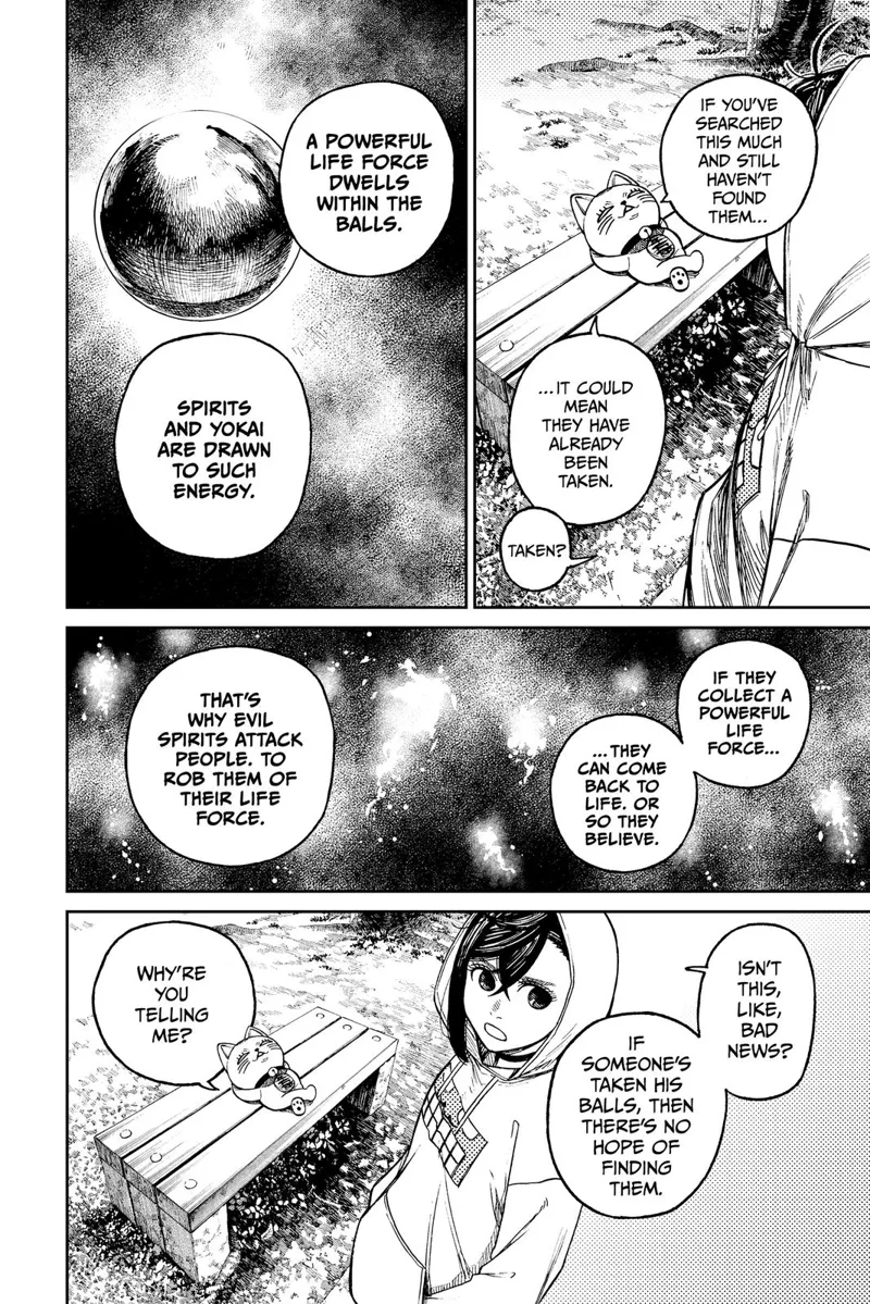 Turbo Granny thinks somebody must've taken the balls. He reveals how those balls attract spirits & yokai due to their powers.