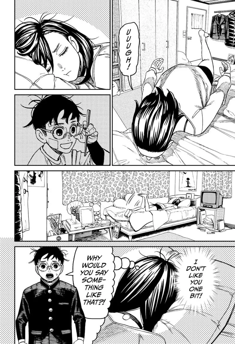 Momo enters her room and slumps on her bed. She thinks about Okarun.
