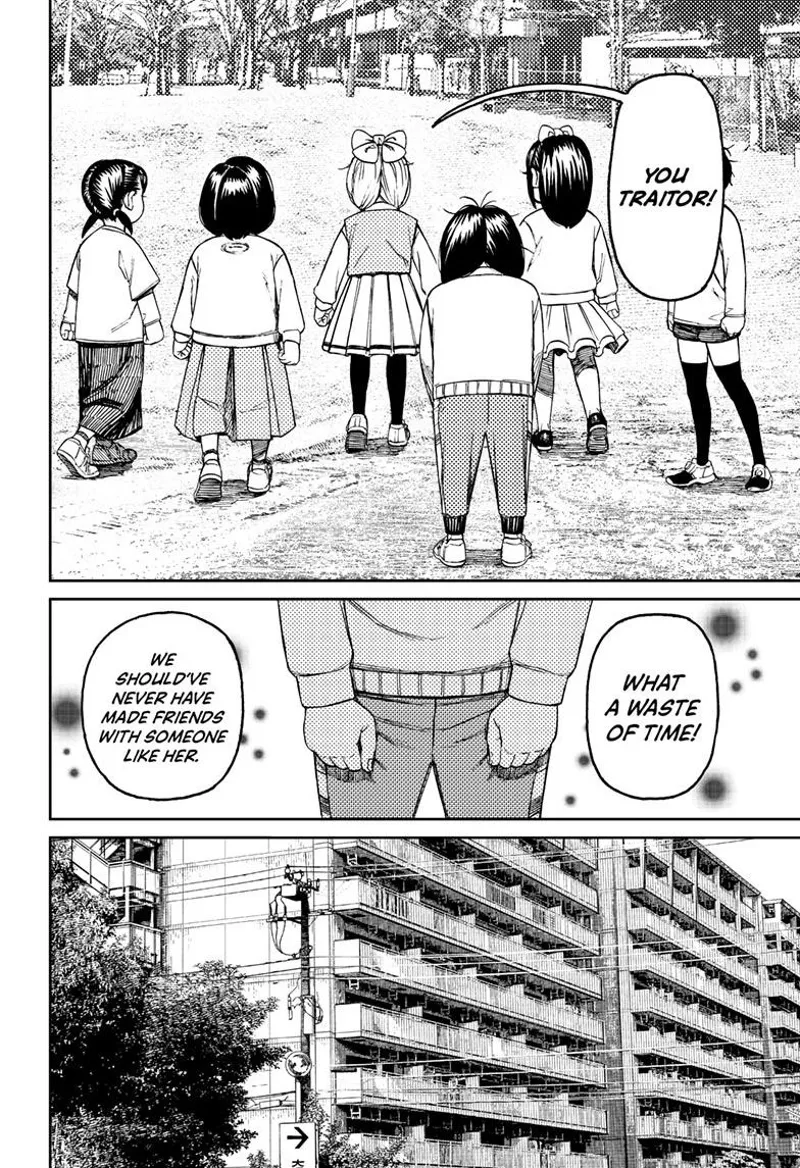 All of Rin's friends walk away and call her a traitor.