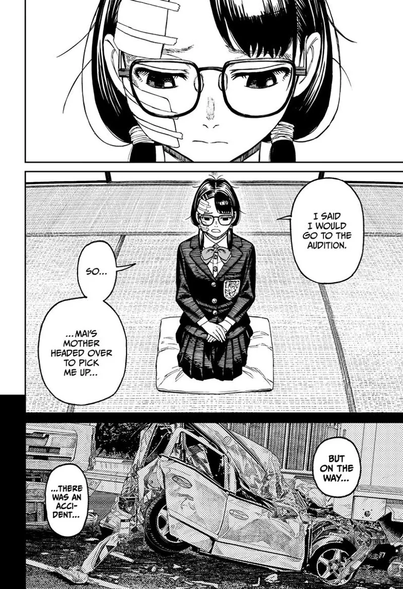 Rin Sawaki reveals Mai's mom's car got into an accident.