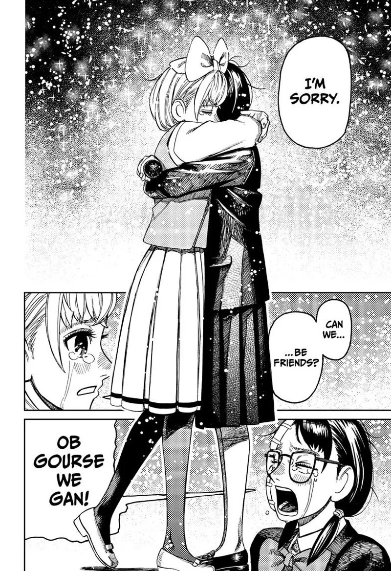 Rin and Mai embrace. Rin cries so hard.