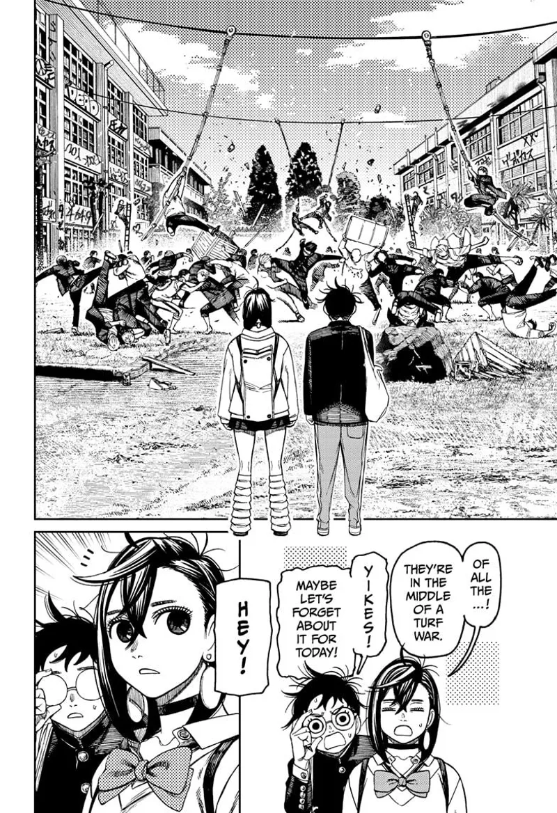 Okarun and Momo watch the turf war unfold before their very eyes.