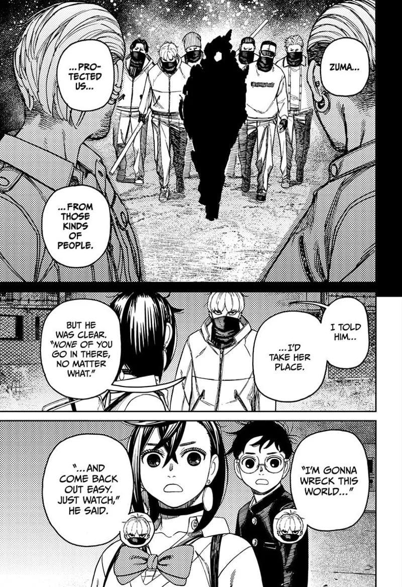 The thugs reveal that Zuma doesn't want them to trade places inside the diorama and wants to wreck the diorama world.