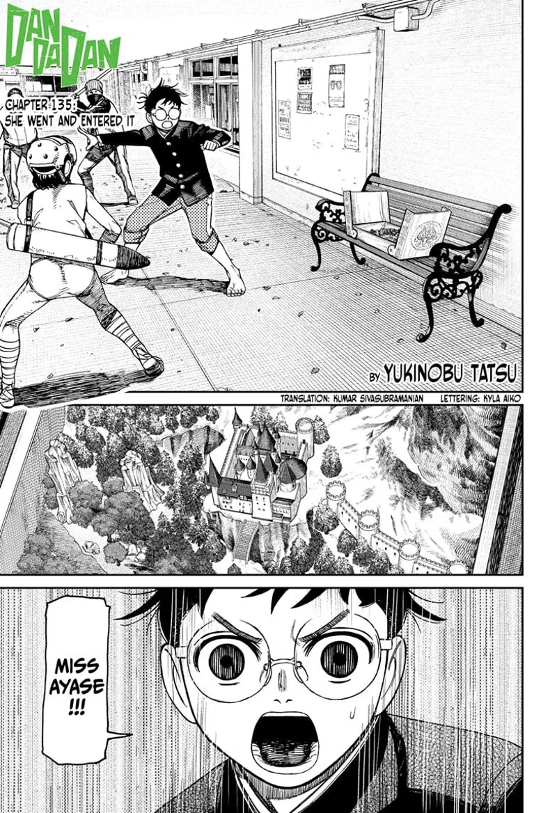 Okarun is shocked after seeing Momo enter the diorama.