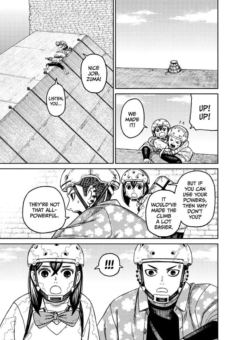 Momo and Zuma reach the top of the slope and are shocked to see what's on the other side.