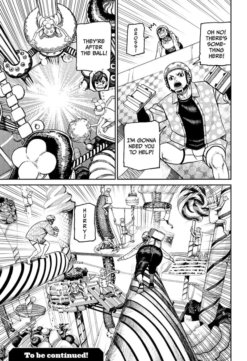 The frogs are also after the ball. Momo gets down to help Zuma recover the golden ball.