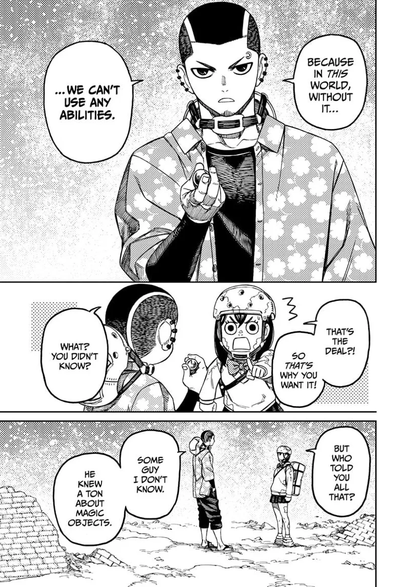 Zuma shows Momo the golden ball and says that he can't use any of his abilities without it. He then reveals that some guy told him about it.