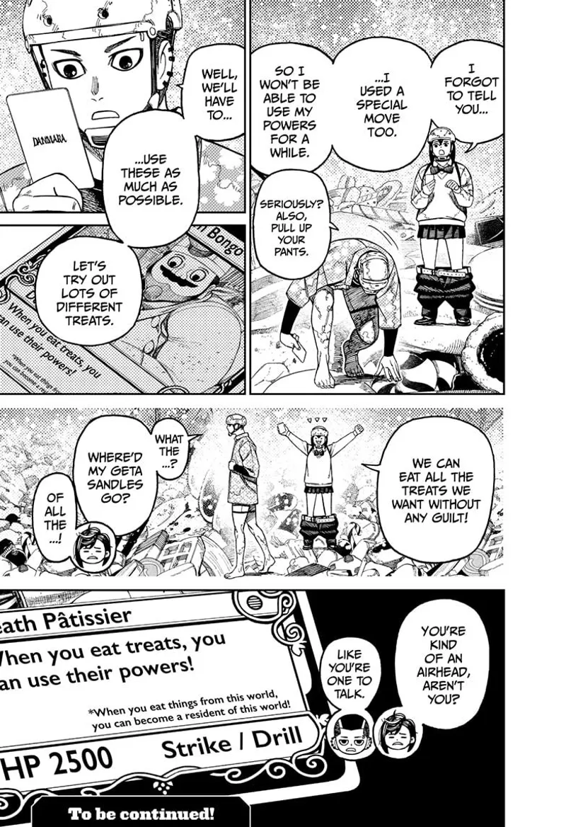 Momo tells Zuma she also can't use her powers. They decide to eat the treats around to figure things out.