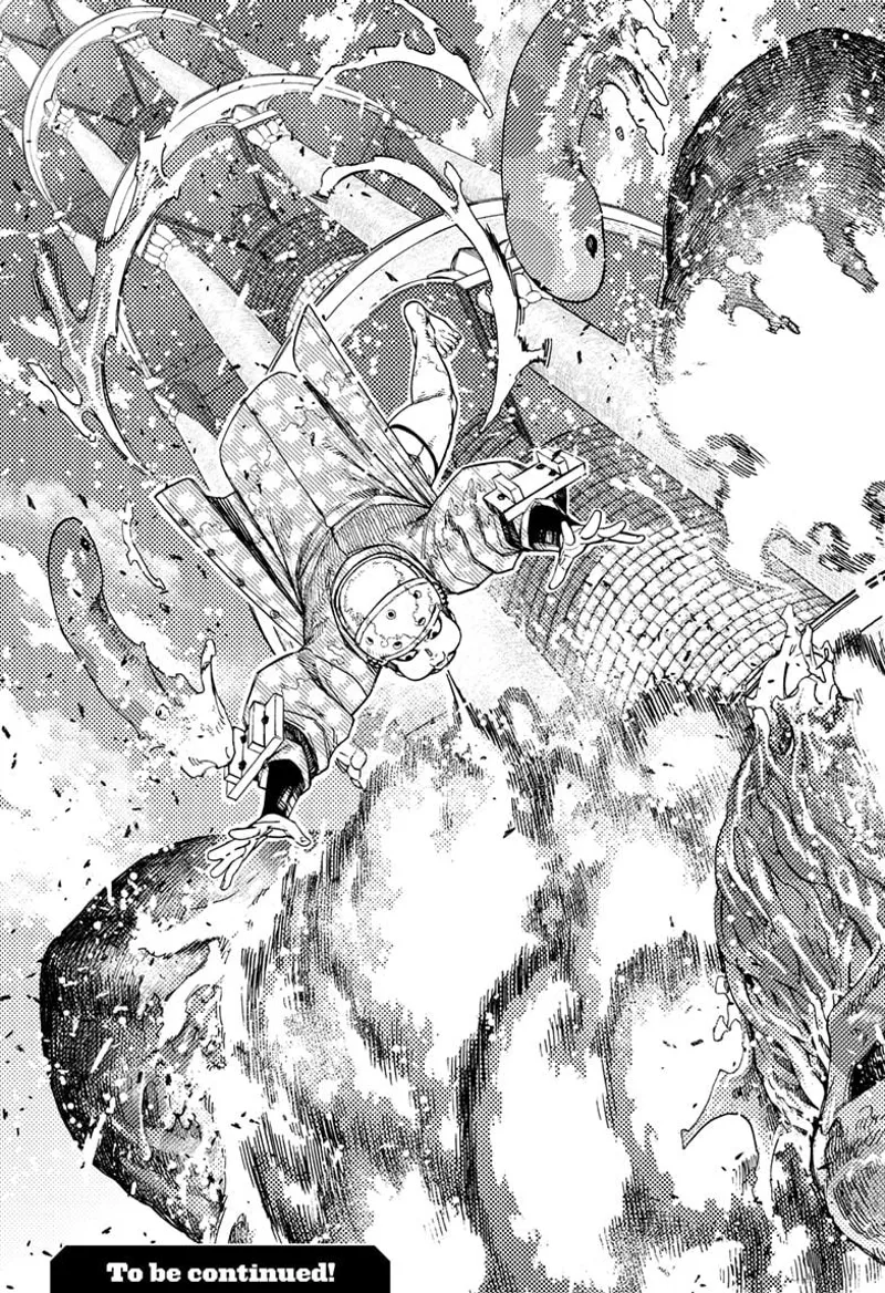 Zuma also jumps and burns the snake monster.