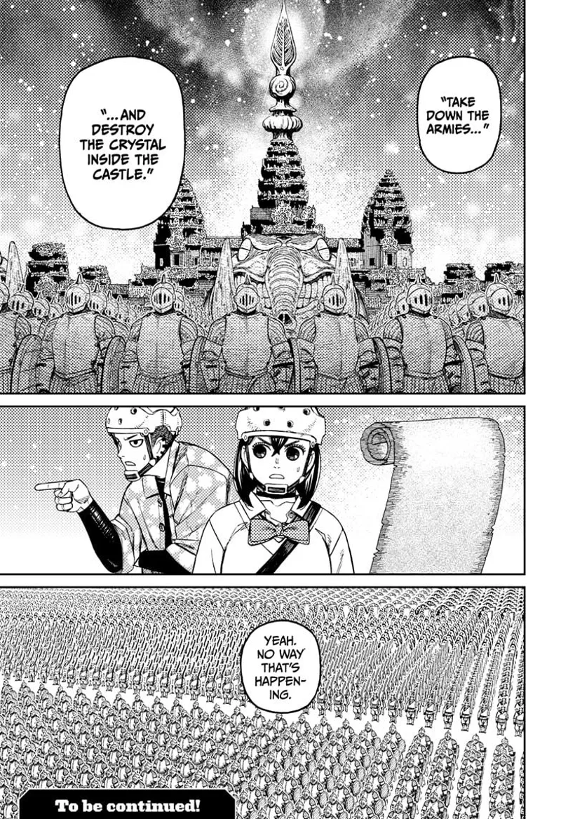 Momo and Zuma are shocked to see the huge army they have to defeat to reach the castle and destroy the crystal.