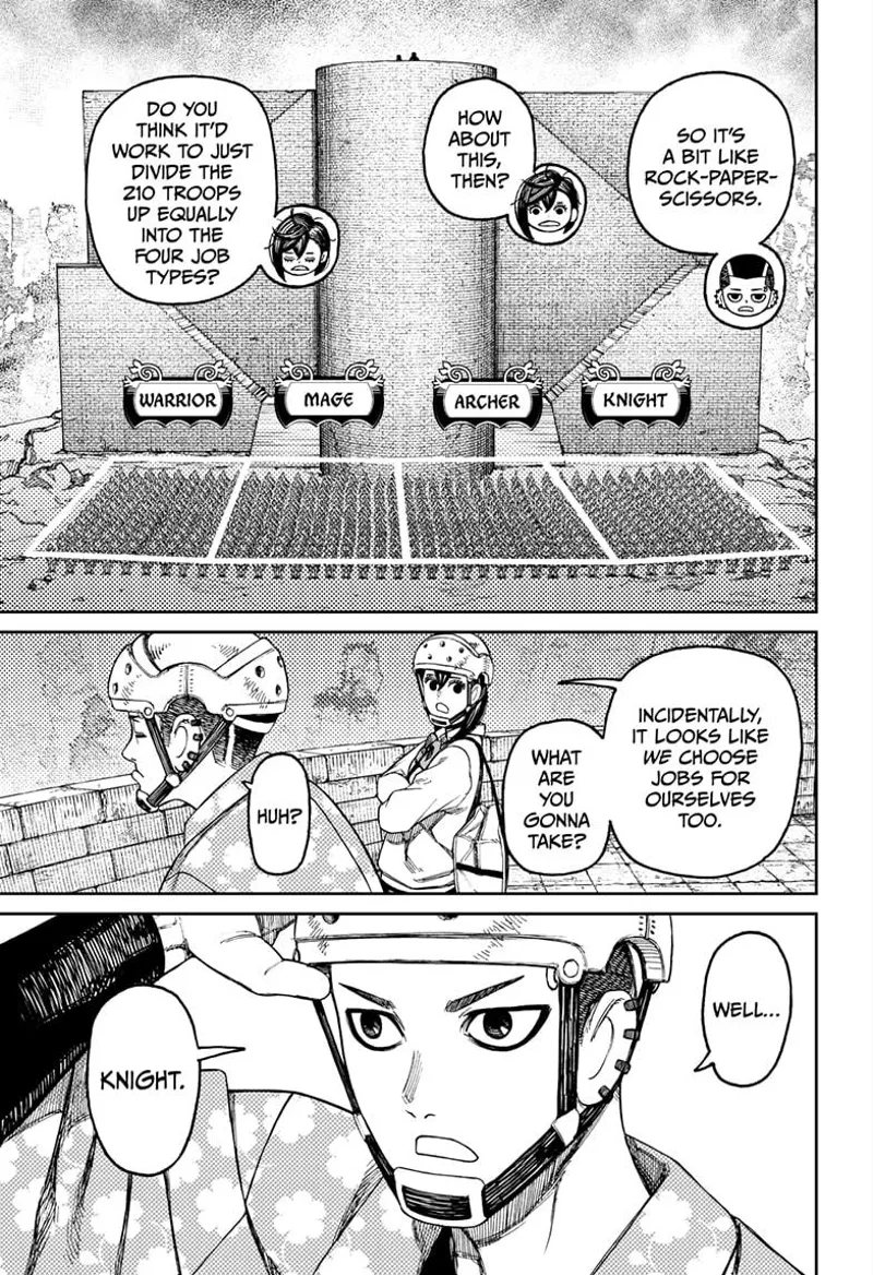 Momo and Zuma divide their troops into knights, archers, mages, and warriors.