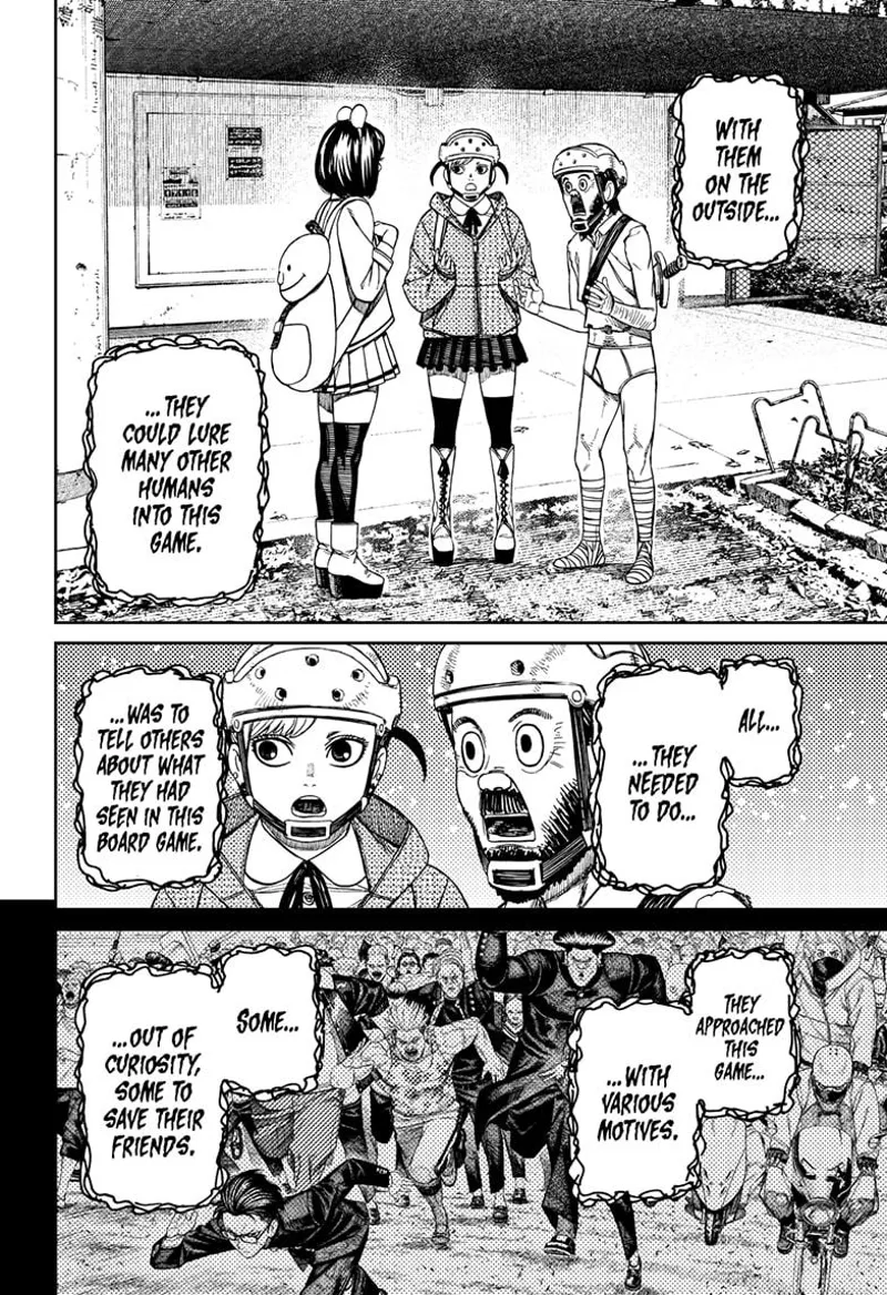 The old guy and the student talk to Rin, who is outside the game. They are both shocked.