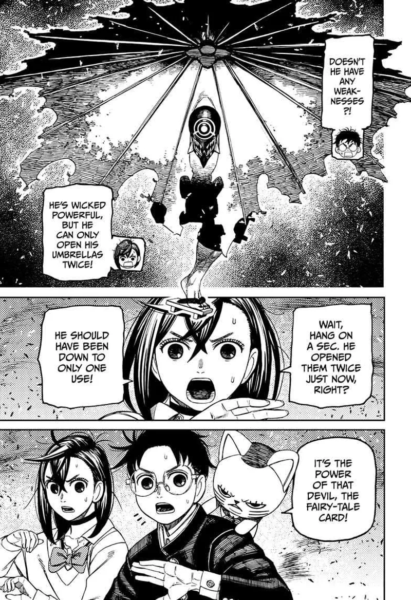 Momo sees cursed Zuma opening his umbrella again. She thinks he can only use the power twice, but Turbo Granny says no.