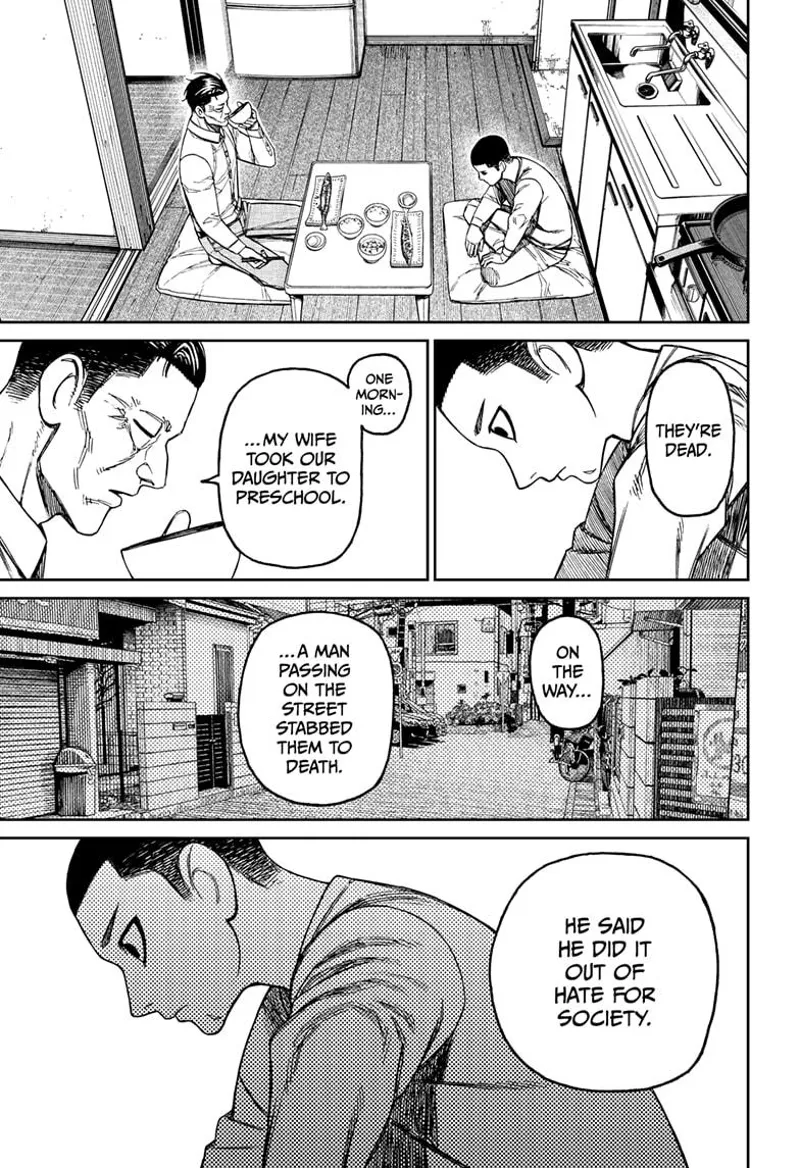 Bega reveals his wife and daughter are dead after a man stabs them. Zuma is shocked listening.