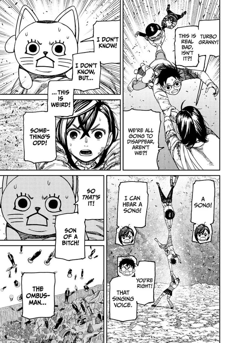 Momo wonders what's happening, as she can now hear a voice. Turbo Granny realizes it's the Ombusman.