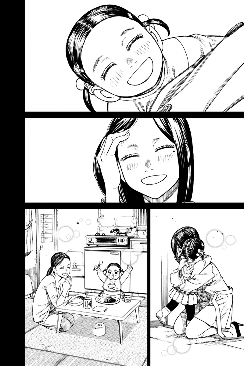 The woman and her child smile. They hug each other and prepare a meal.