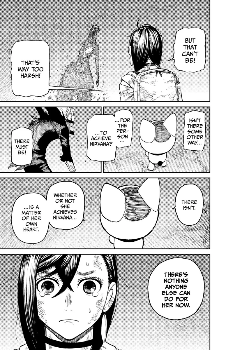 Momo asks if they can do something to help Acro-Silky achieve Nirvana. Turbo Granny says nothing!