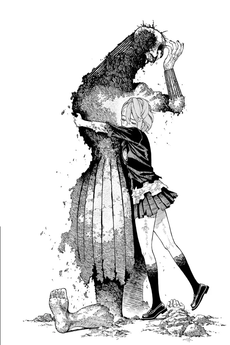 Aira suddenly hugs Acro-Silky before she completely crumbles.