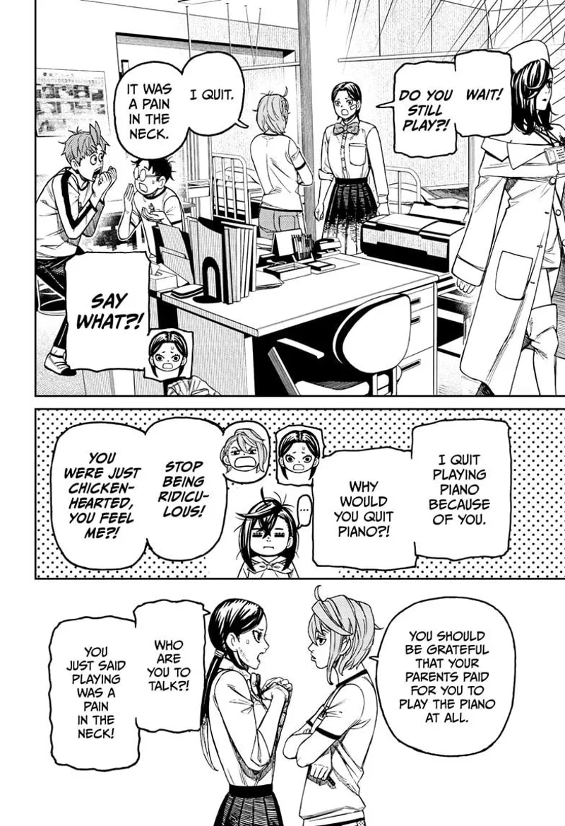 Kouki stands up in surprise and asks Aira if she still plays piano. Aira reveals she no longer because it's a pain in the neck.