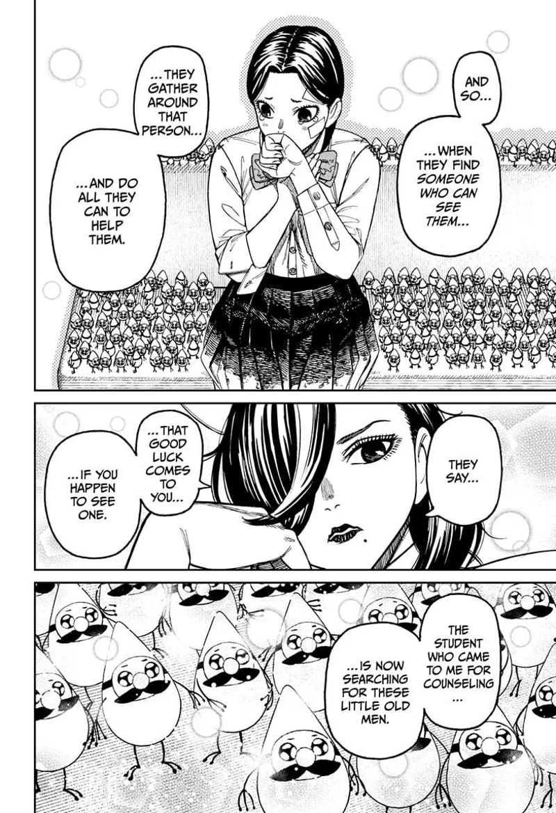 Kouki watches the little pygmies as Queen Sensei reveals these little ones help the person who can see them.