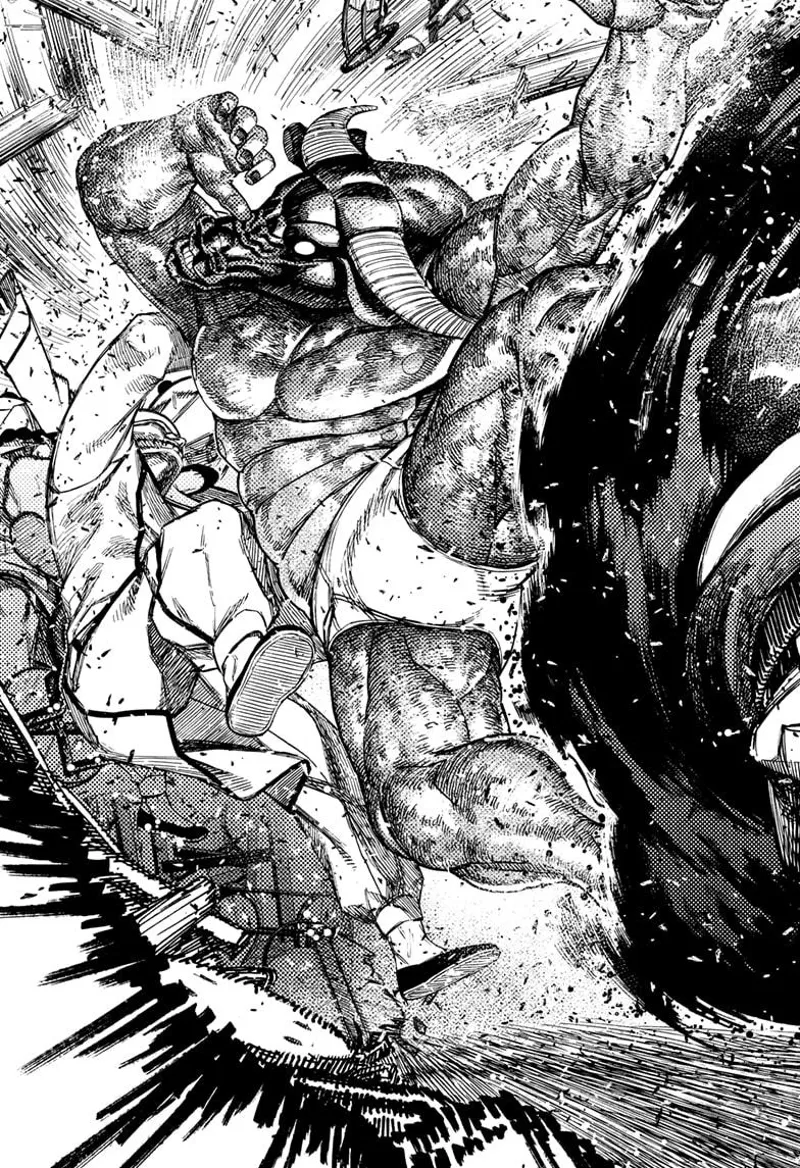 Iron gets thrown away by their attacks. He crashes into the kung fu enemies behind him.