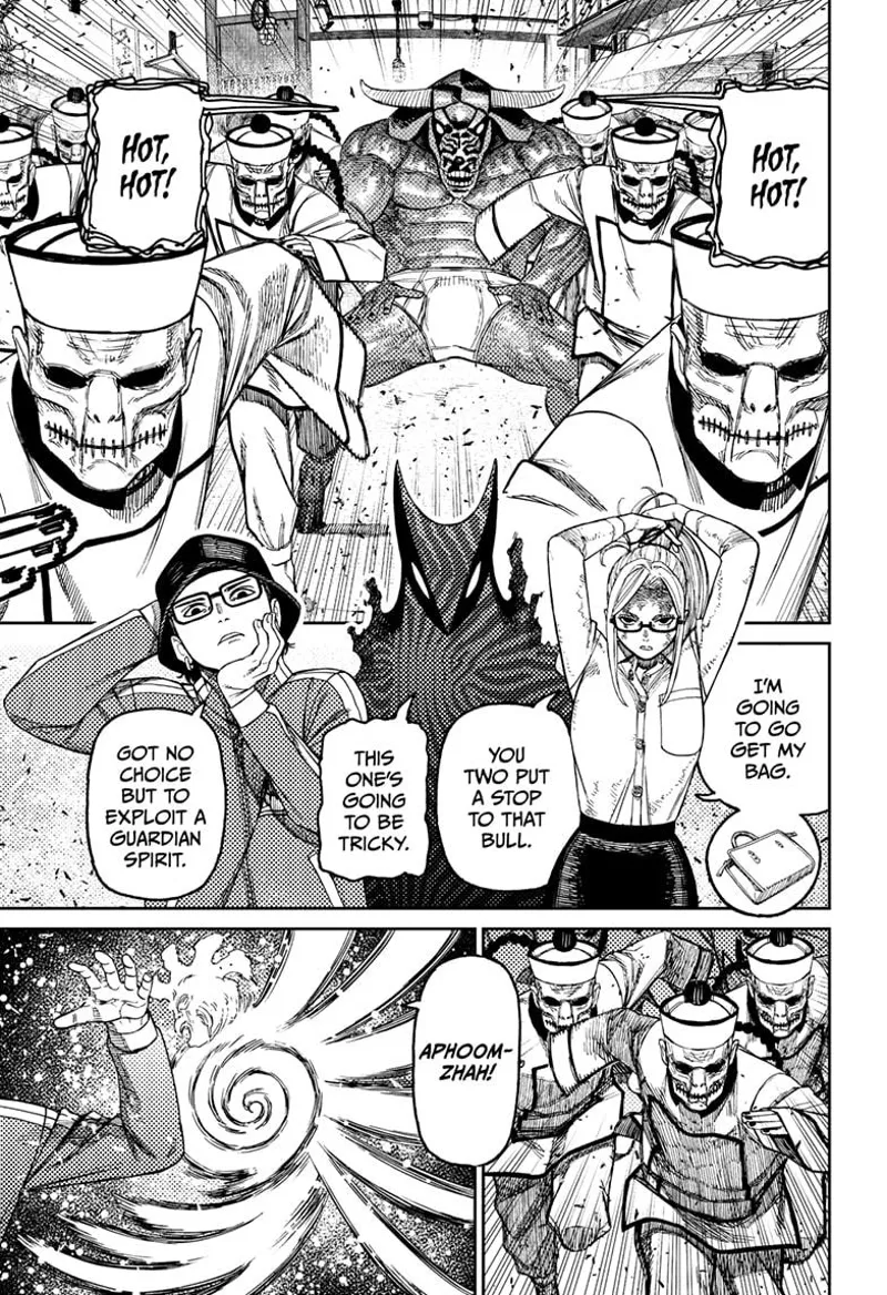 Iron sends his kung fu minions to attack. Seiko tells Yokai Payase and Kashimoto to stop Iron.