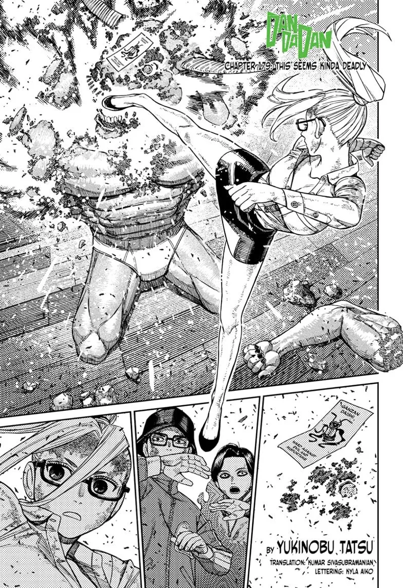 Seiko Ayase kicks the Iron's face, and it explodes. Payase and Kashimoto watch nearby.