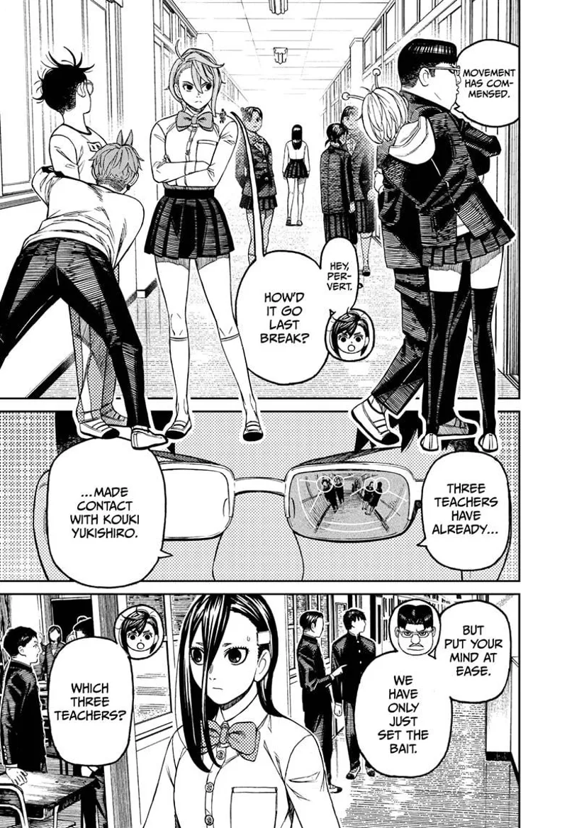 Kouki Yukishiro walks away, and Kinta tells Momo and the gang that three teachers have contacted her.