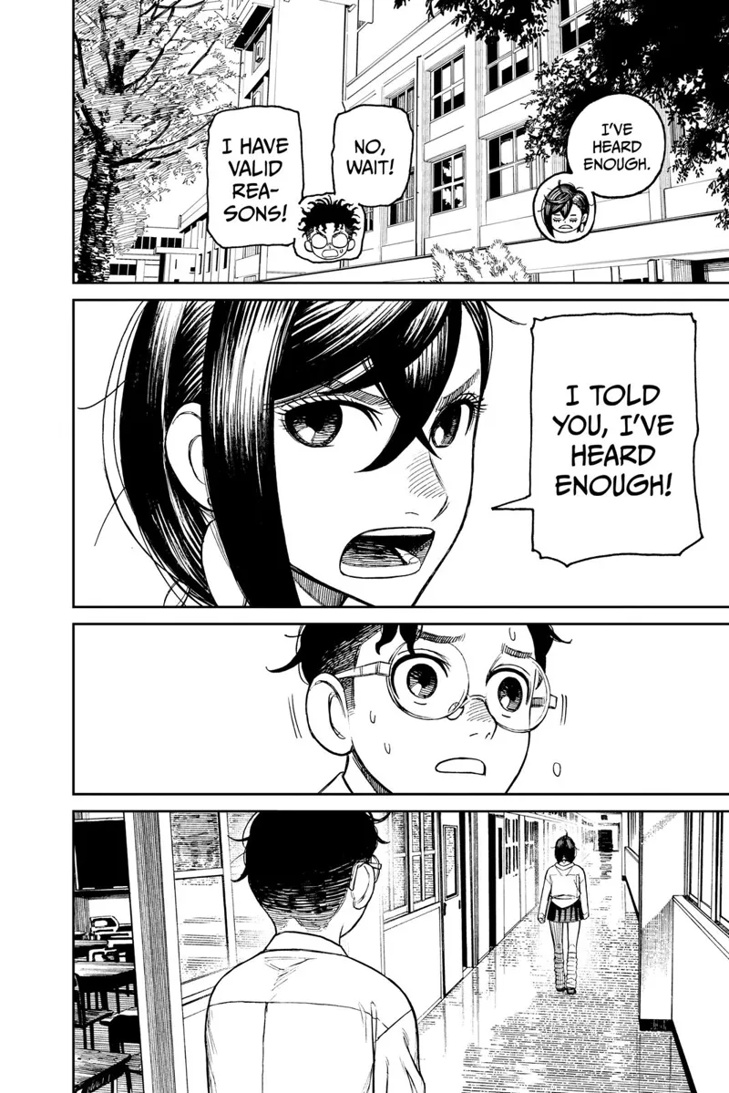 Momo walks away, saying she heard enough. Okarun stops following her.