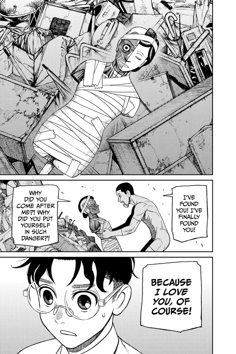 Taro finds Hana, a mannequin with no limbs. Taro reveals his love for Hana. Okarun listens.