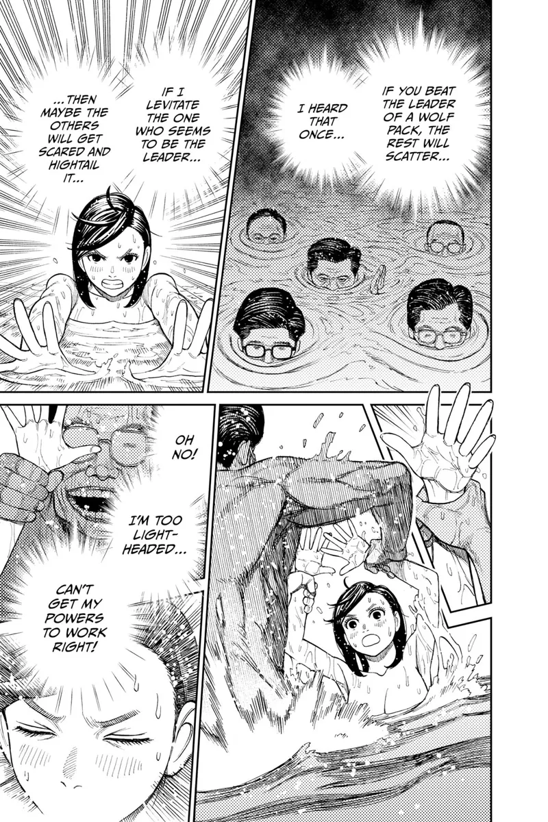 Momo extends her arms, but one of the men grabs them.