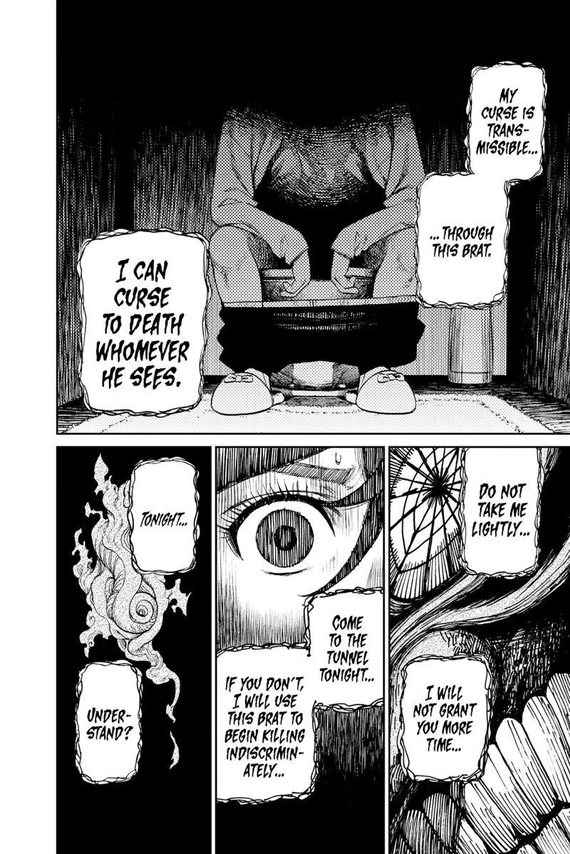 Turbo Granny says he can curse anyone Okarun sees. She tells Momo to come to the tunnel tonight.