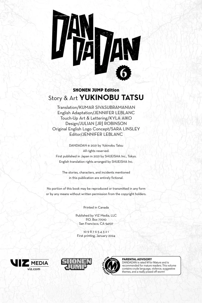 Dandadan publication details.