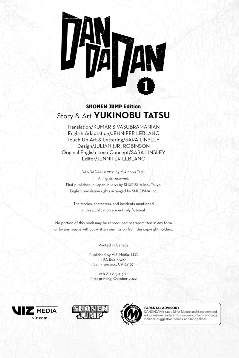 Dandadan publication details.