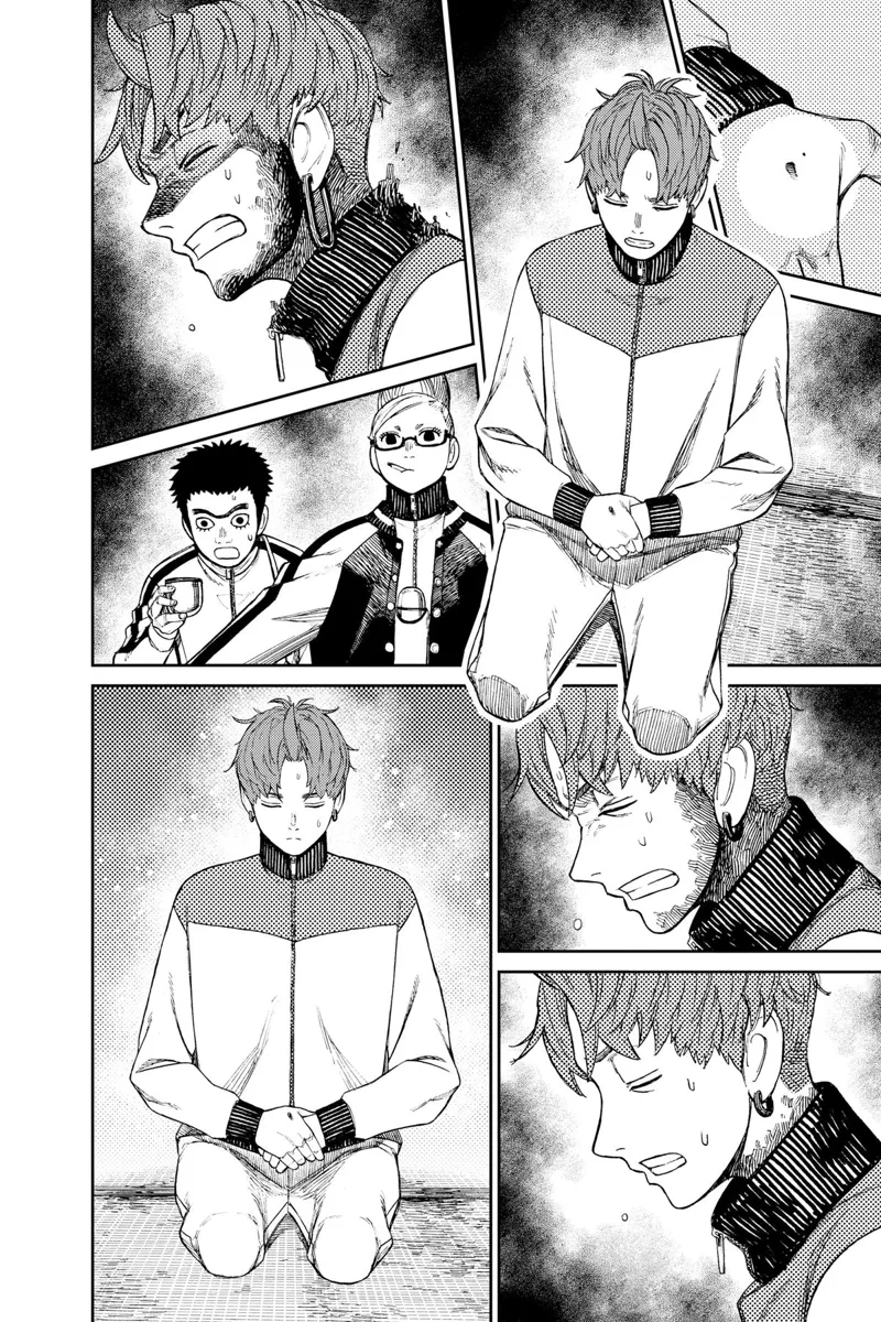 Grandma pours a drop of soy sauce into Jiji's hand. He starts struggling and morphing but changes back to normal.