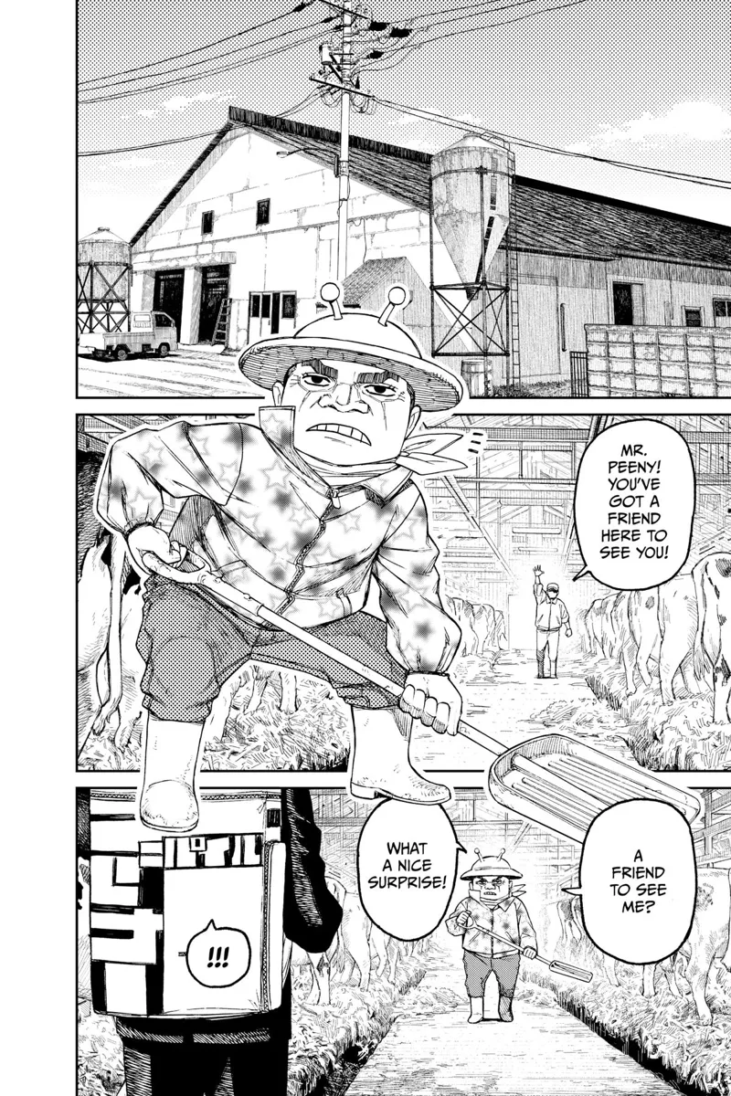 In a huge barn house, a man calls Peeny Weeny about a kid who wants to see him.