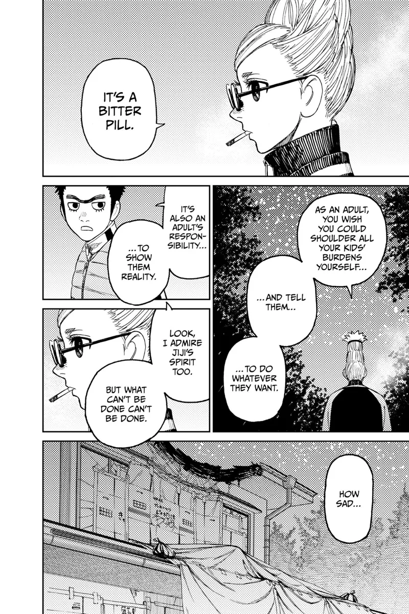 Grandma tries to explain everything to Manjiro, but he's adamant.