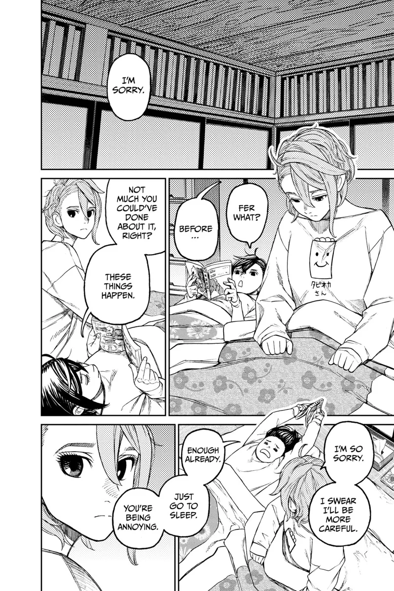 In bed, Aira apologizes to Momo for what he did earlier.